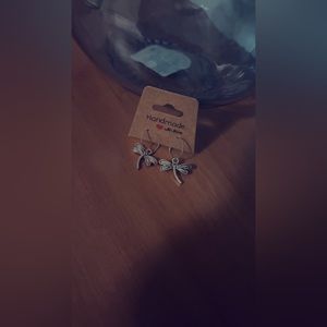 Small Dragonfly Hoop Earrings